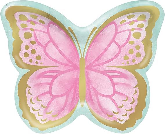 Creative Converting Golden Butterfly Shaped Paper Plates, 24 ct | Amazon (US)