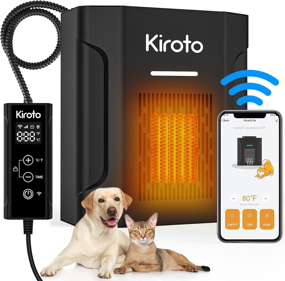 Dog House Heater With Thermostat, Dog Heater With Wifi Control, Pet House Heater For Outside Dogh... | Amazon (US)