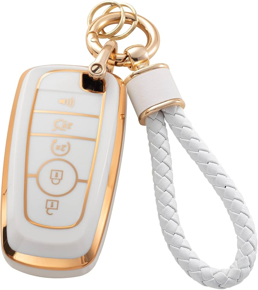 RUABIBAN for F0rd Key Fob Cover with Keychain, Soft TPU Key Case Protection Fit for Edge Escape E... | Amazon (US)