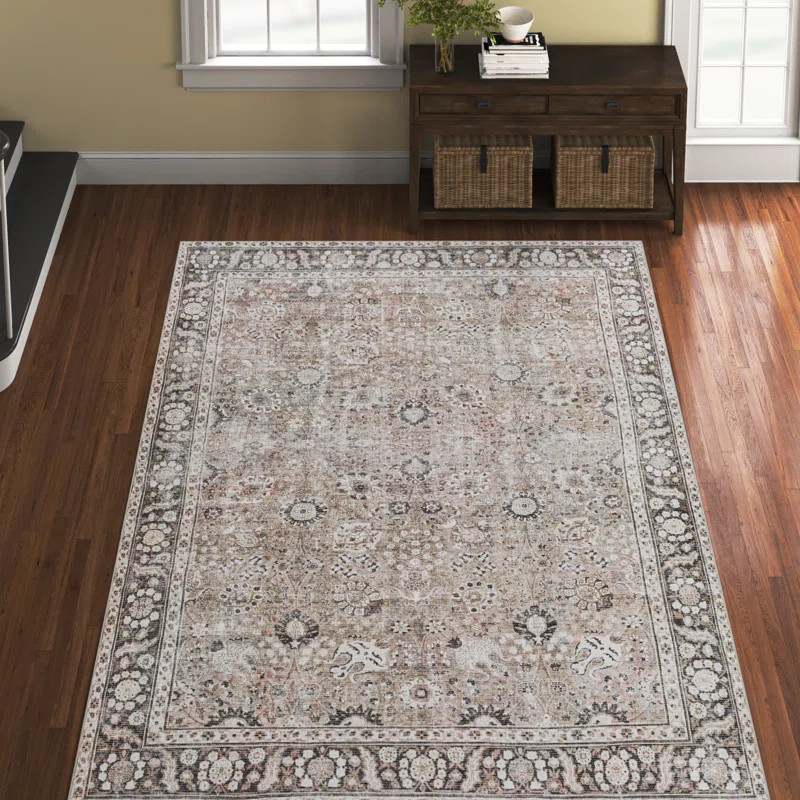 Agalia Oriental Gray/Light Brown Area Rug | Wayfair Professional
