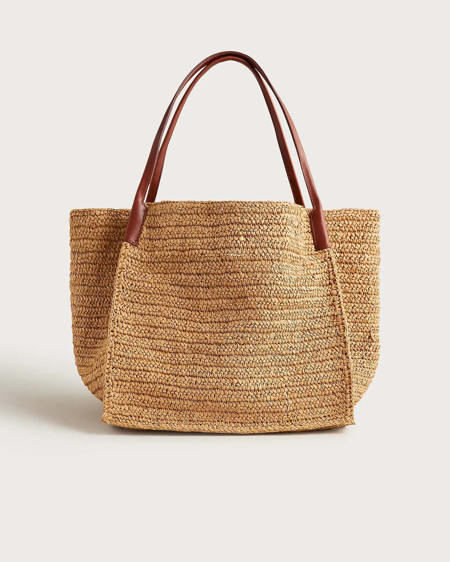 Large handknotted packable tote bag | J. Crew US