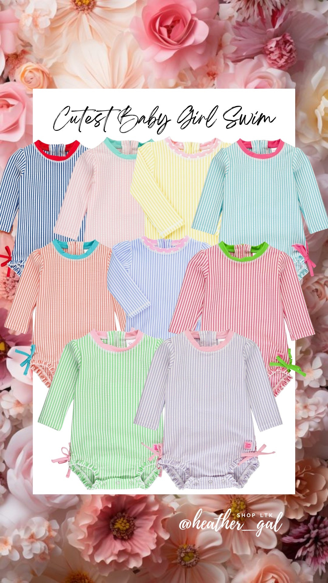 How darling are these color combos?! I just bought the purple/pink combo for Arabelle 😍

Baby girl swim, toddler girl swimsuit, long sleeve toddler swim, rufflebutts, rufflebutts swim, baby girl beach look, toddler beach outfit, baby girl bathing suit, toddler girl bathing suit, toddler seersucker swimsuit, baby seersucker swimsuitt

#LTKBaby #LTKSwim #LTKKids