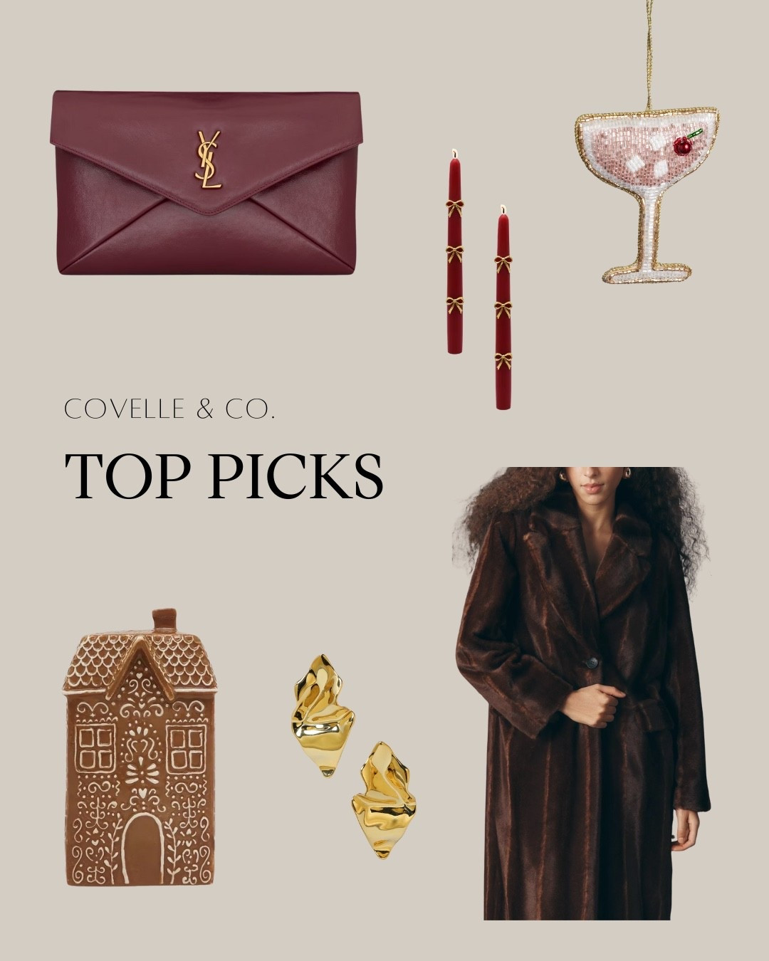 If December had a design mood board, this would be it.
Our Top Picks lean winter-layered, holiday-ready, and quietly iconic—pieces that elevate the season without screaming Christmas.
Consider this your shortcut to a well-styled winter.

#LTKGiftGuide #LTKHoliday #LTKdayinmylife