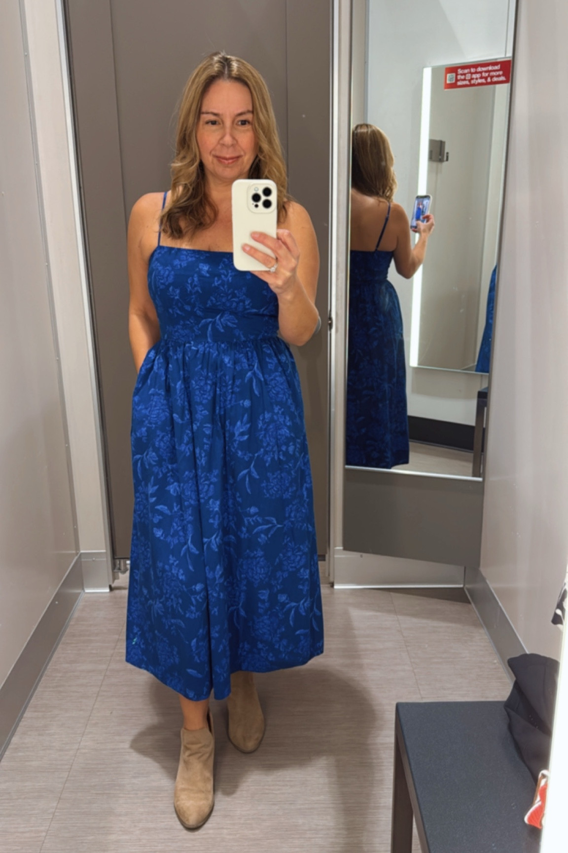 Spring dress cute for vacation. I’m in a small but prob would’ve went with a medium. I have no bra on and it held me in place. Resort wear


#LTKTravel #LTKOver40 #LTKPetite