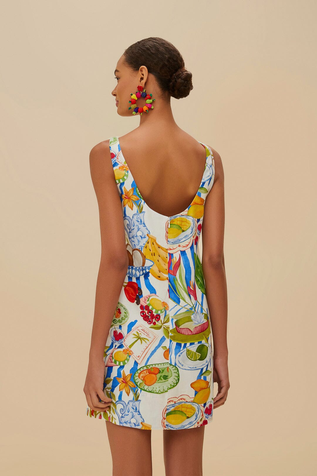 Off-White Fresh Table Euroflax™ Premium Linen Mini Dress | FarmRio (US)