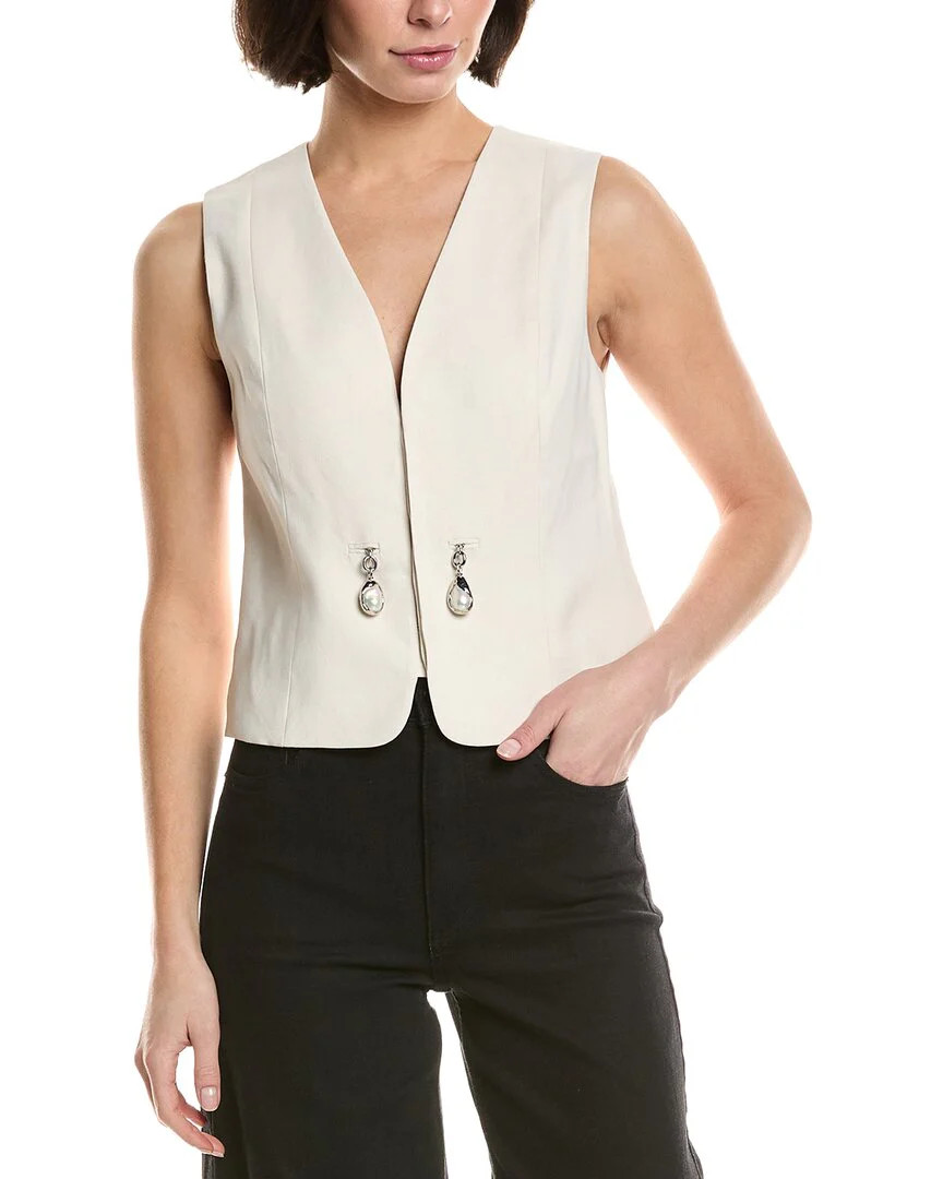 A. L.C. Leo Linen-Blend Vest | Shop Simon