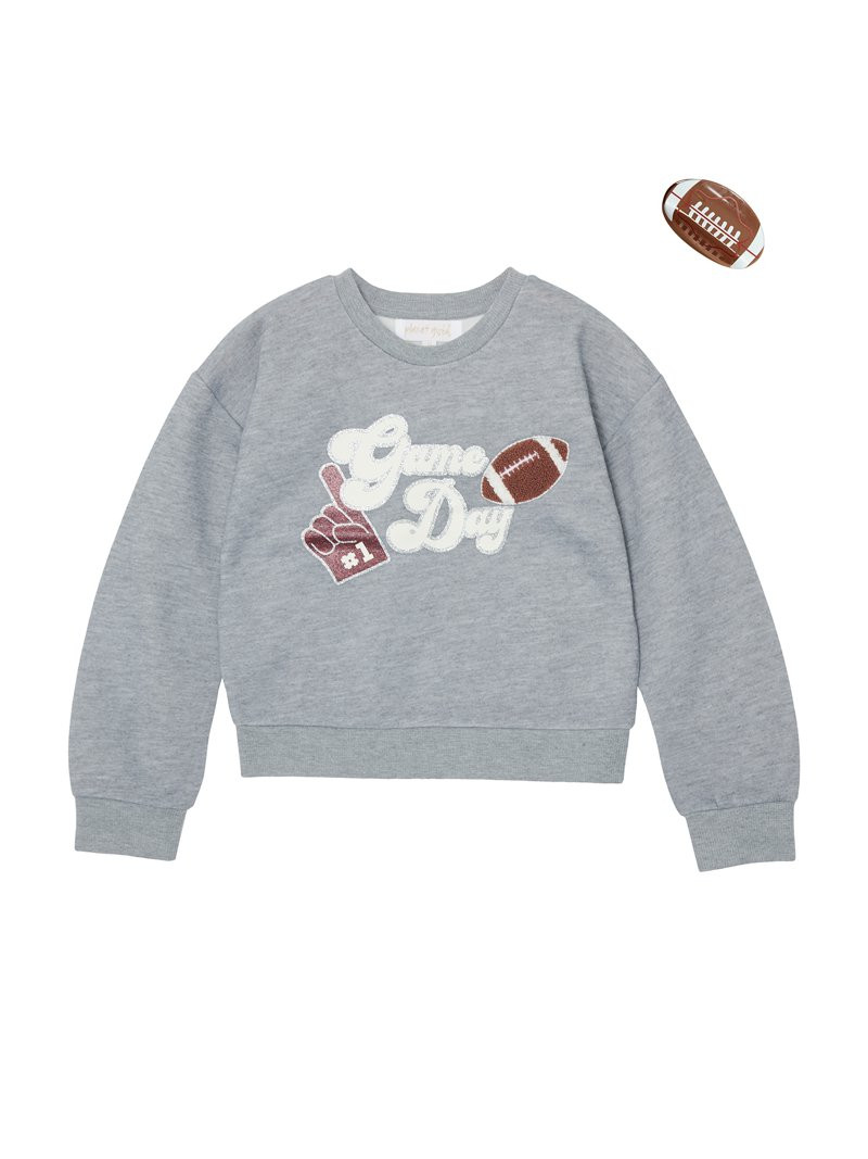 Planet Gold Girls Game Day Graphic Sweatshirt with Hair Clip, Sizes 4-18 | Walmart (US)