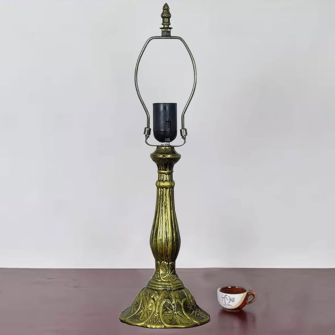 19" Height Aluminium Alloy Lamp Holder, Table Lamp Base, Bronze, Button Switch Wire, for 12 Inch ... | Amazon (US)
