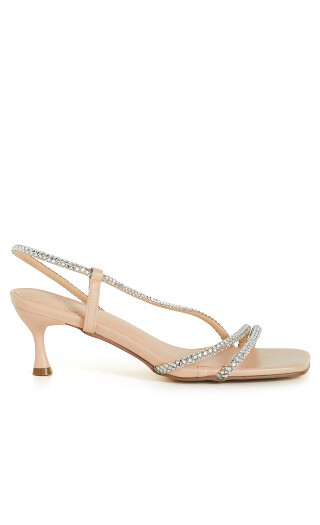 SLING BACK PARTY - Nude/Silver - 40 | City Chic Online