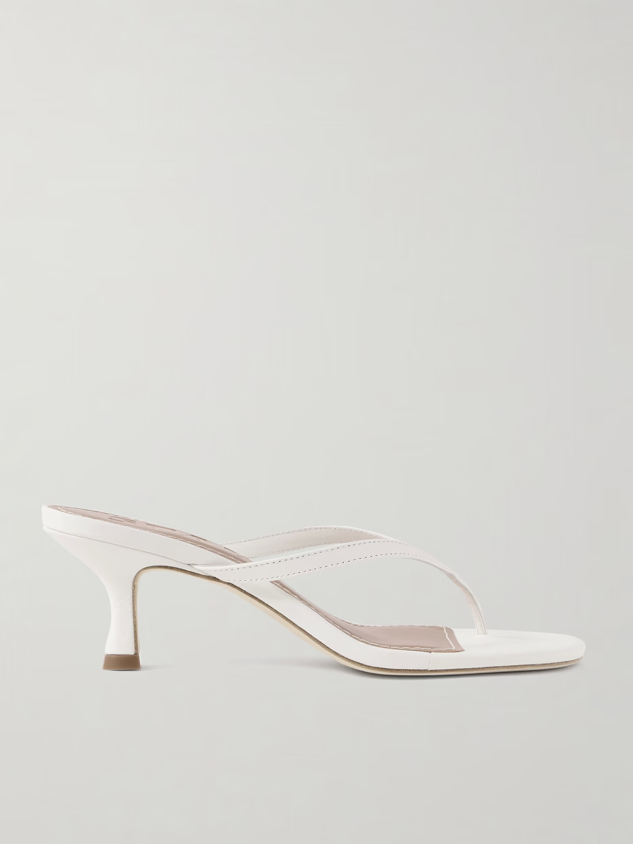 STAUD - Freja Leather Sandals - White | NET-A-PORTER (US)