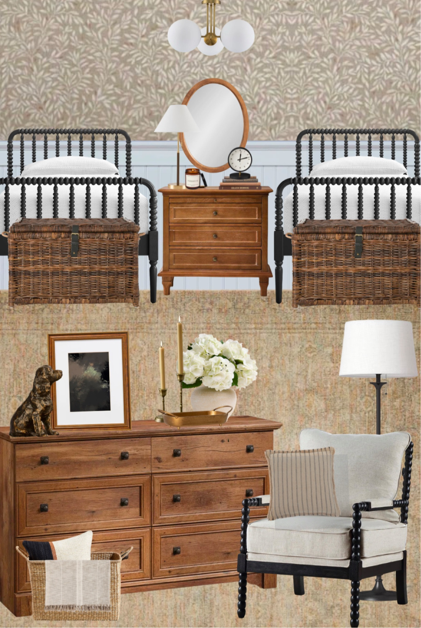 This space could be a shared bedroom for little ones or perhaps a guest bedroom. Either way, I hope it sparks some creativity and inspiration for you in your home 🫶🏽 I’ve also included multiple splurge vs save options to accommodate different budgets. 

#LTKKids #LTKSaleAlert #LTKHome