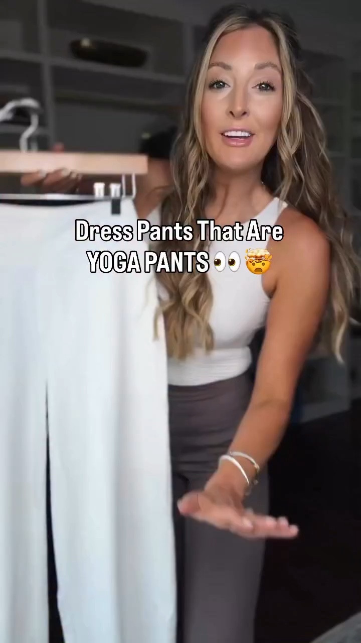 These wide leg yoga pants disguised as trousers couldn’t more perfect! They come in length options and lots of colors. Perfect for workwear, everyday casual outfits and travel. They even have a new cropped version! @g4free_official #g4free #comfypants #activewear 

#LTKootd #LTKmomlife #LTKdayinmylife