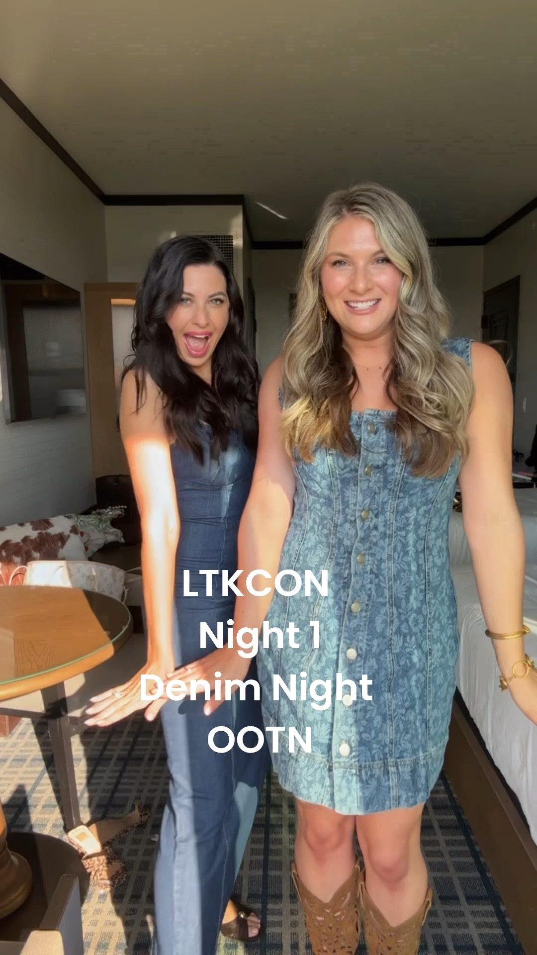 LTKCon night one outfit - denim night! Denim dress from good American - it’s on sale for $110! 


Dallas outfit 
Floral denim dress 

Suede boots dolce vita cutout eyelit brown tall boots 

Julie Vos jewelry gold bracelets and statement earrings floral 




#LTKCon #LTKStyleTip #LTKSaleAlert