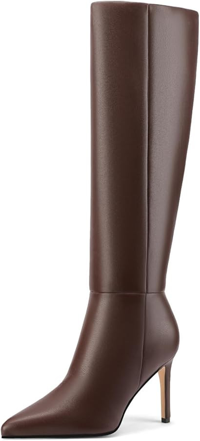 Knee High Boots Women Stiletto High Heel Tall Boots Pointed Toe Sexy Long Boots Fashion Dress Sho... | Amazon (US)