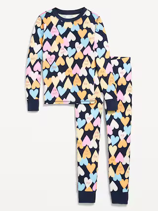 Printed Gender-Neutral Snug-Fit Pajama Set for Kids | Old Navy (US)