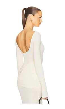 Helsa Matte Jersey Long Sleeve Top in Swiss Cream from Revolve.com | Revolve Clothing (Global)