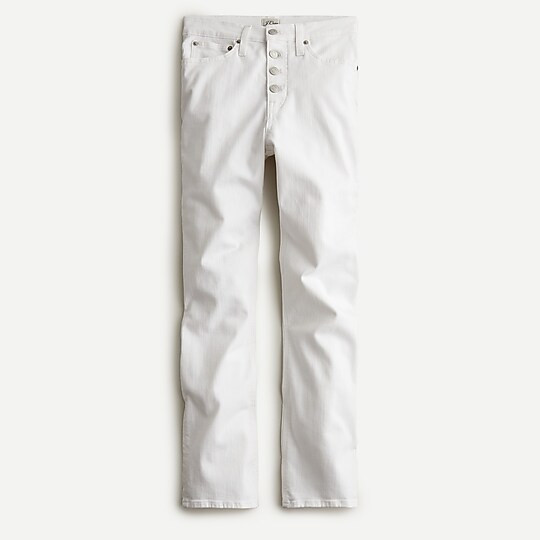 Tall 10" demi-boot crop jean in white | J. Crew US