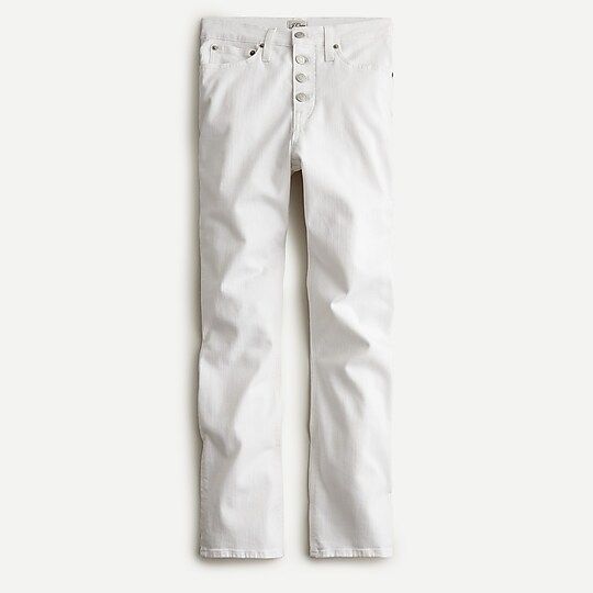 Tall 10" demi-boot crop jean in white | J.Crew US
