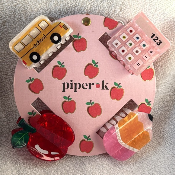 Piper K Colorful School Teacher Hair Clip Set | Poshmark