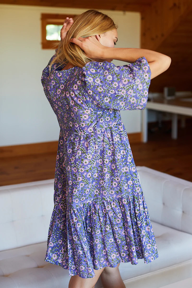 Isla Dress - Iris Wildflower Organic | Emerson Fry