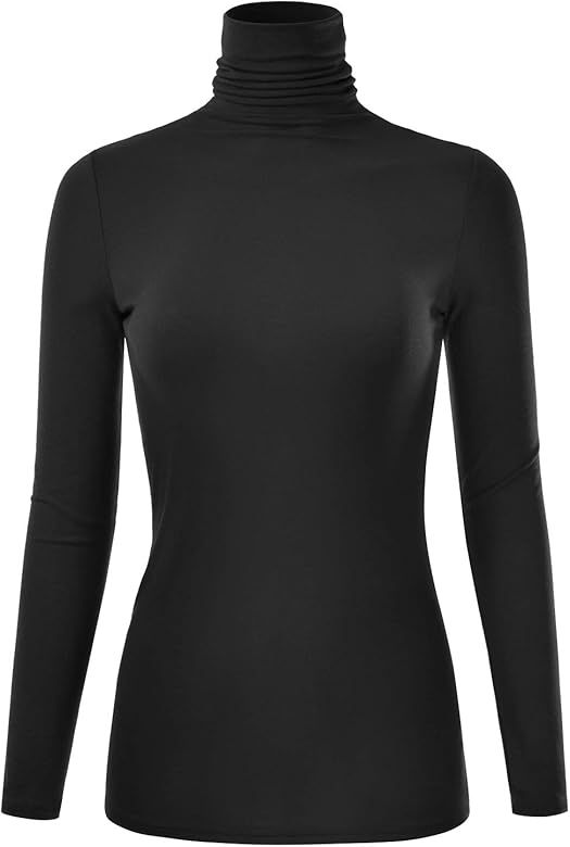 EIMIN Women's Long Sleeve Turtleneck Lightweight Pullover Slim Shirt Top (S-3XL) | Amazon (US)