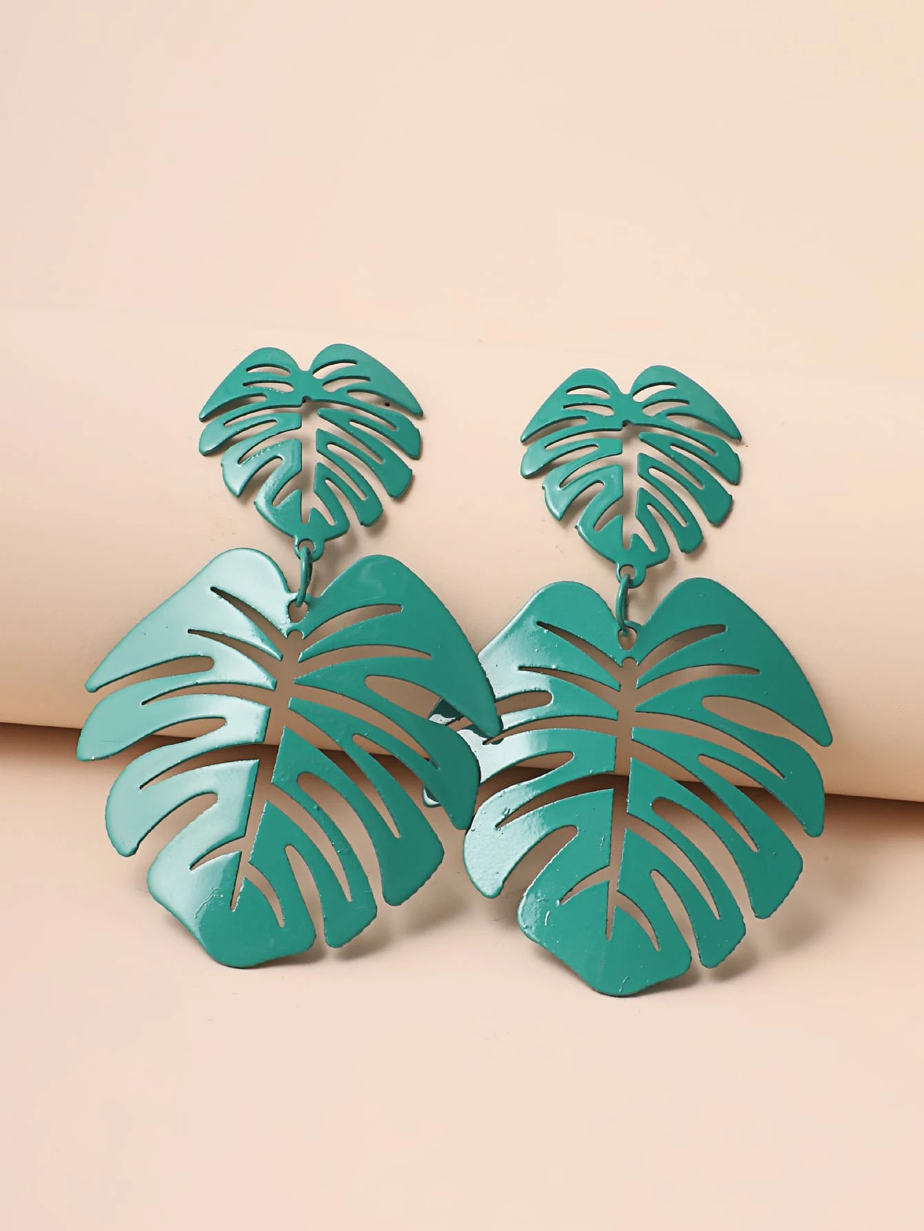 Green Leaf Drop Earrings | SHEIN