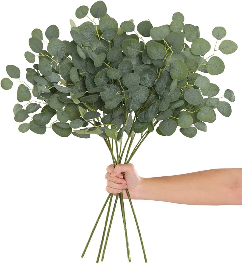 SHUOTAO 12Pcs Artificial Plants Silk Eucalyptus Leaves Greenery Stems Tall 29.5" Eucalyptus Stems... | Amazon (US)