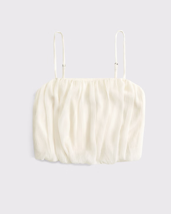 Women's Sheer Bubble Hem Cami | Women's Tops | Abercrombie.com | Abercrombie & Fitch (US)