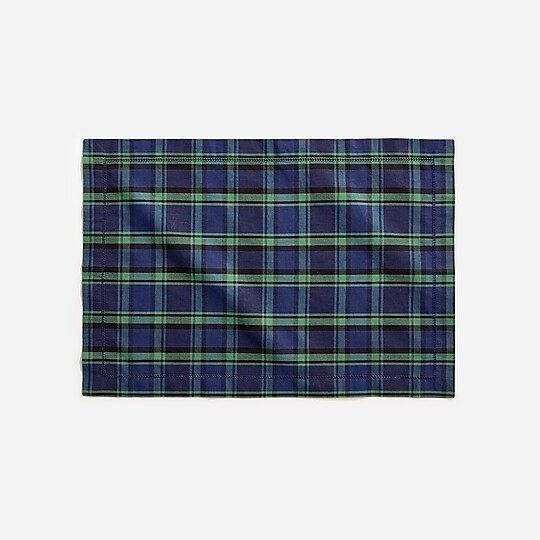 Limited-edition set-of-four placemats in Black Watch tartan | J. Crew US