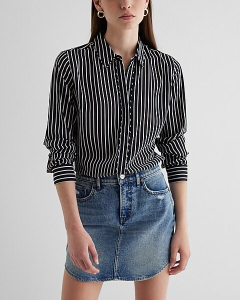 Relaxed Striped Portofino Shirt | Express