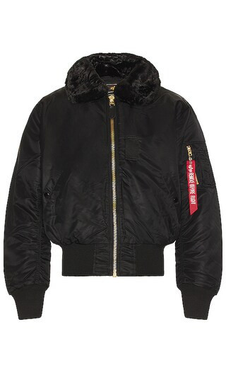 ALPHA INDUSTRIES B-15 Bomber in Black. | Revolve Clothing (Global)