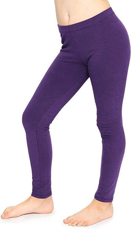 STRETCH IS COMFORT Girl's Cotton Footless Leggings | Stretchy | Size 2-16 | Amazon (US)