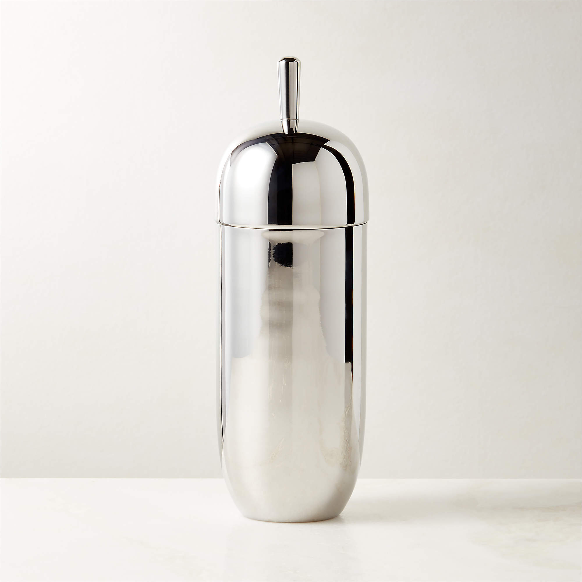 Kalman Polished Stainless Steel Cocktail Shaker + Reviews | CB2 | CB2