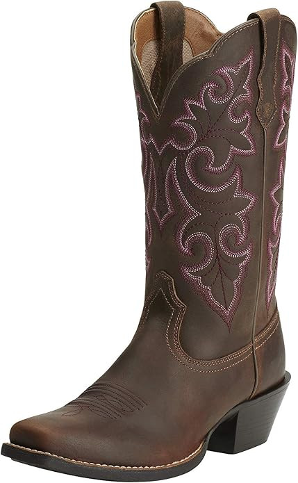 Ariat Women's Round Up Square Toe Western Boot | Amazon (US)