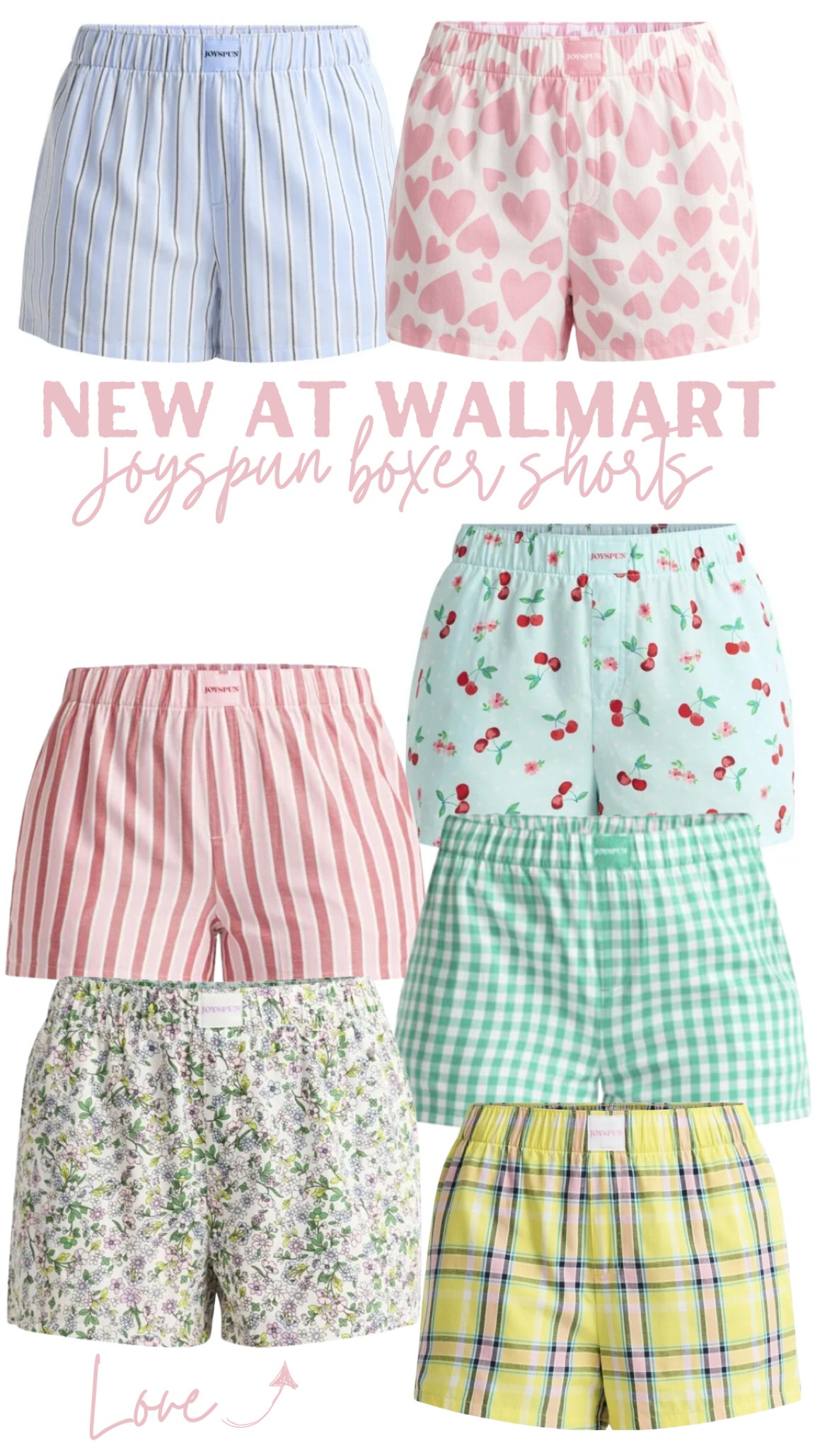 Love these new boxer shorts from Walmart! 

THEBLOOMINGNEST Joyspun boxer shorts comfy pjs women’s teen 

#LTKStyleTip #LTKSeasonal #LTKFamily