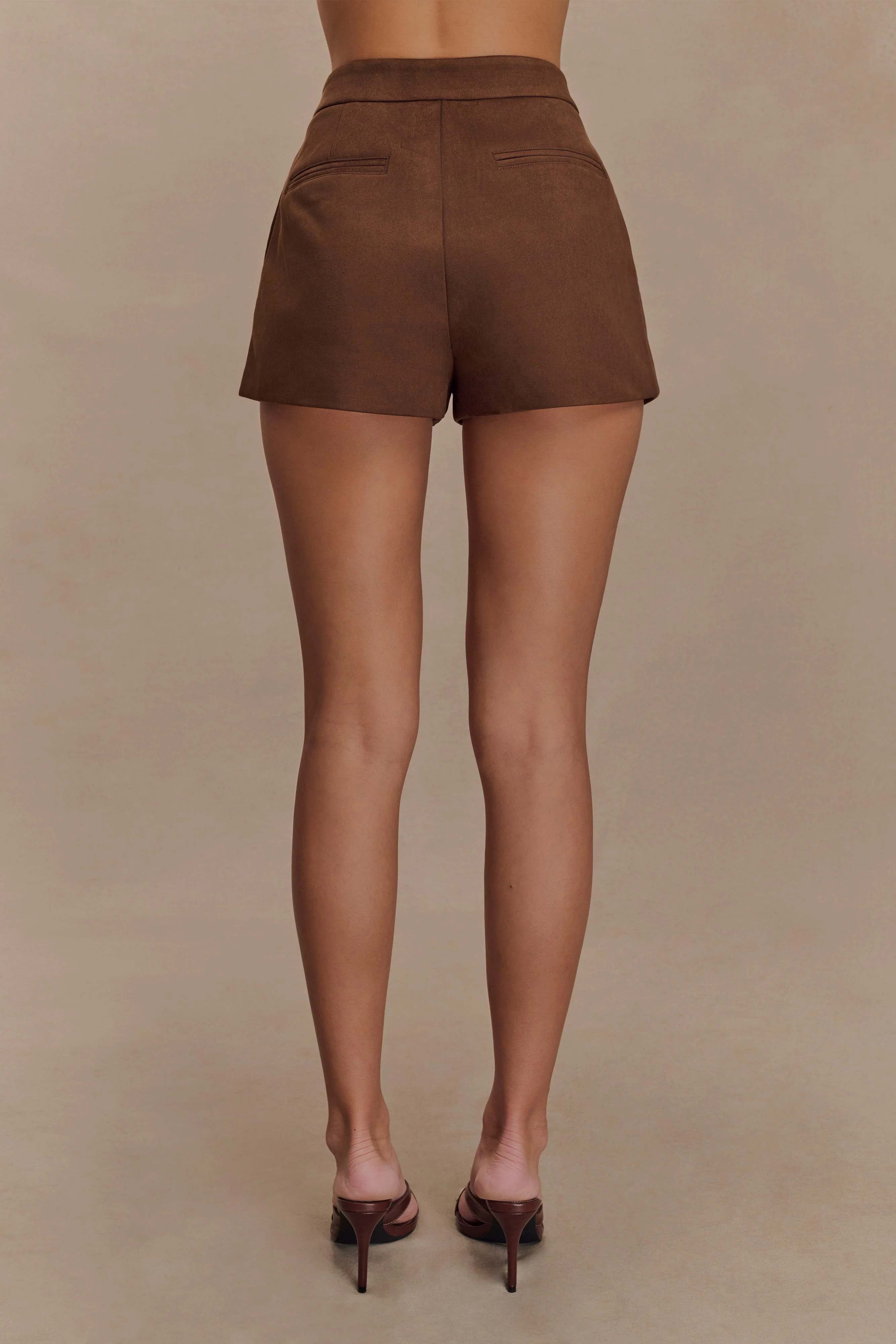 Faux Suede Short - Milk Chocolate | MESHKI US