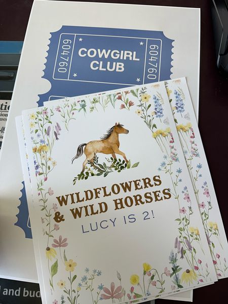Wildflowers & Wild Horses party theme signage + cowgirl club art - both from Etsy!

Linking some frames I used for decor too 

#LTKparties #LTKhome