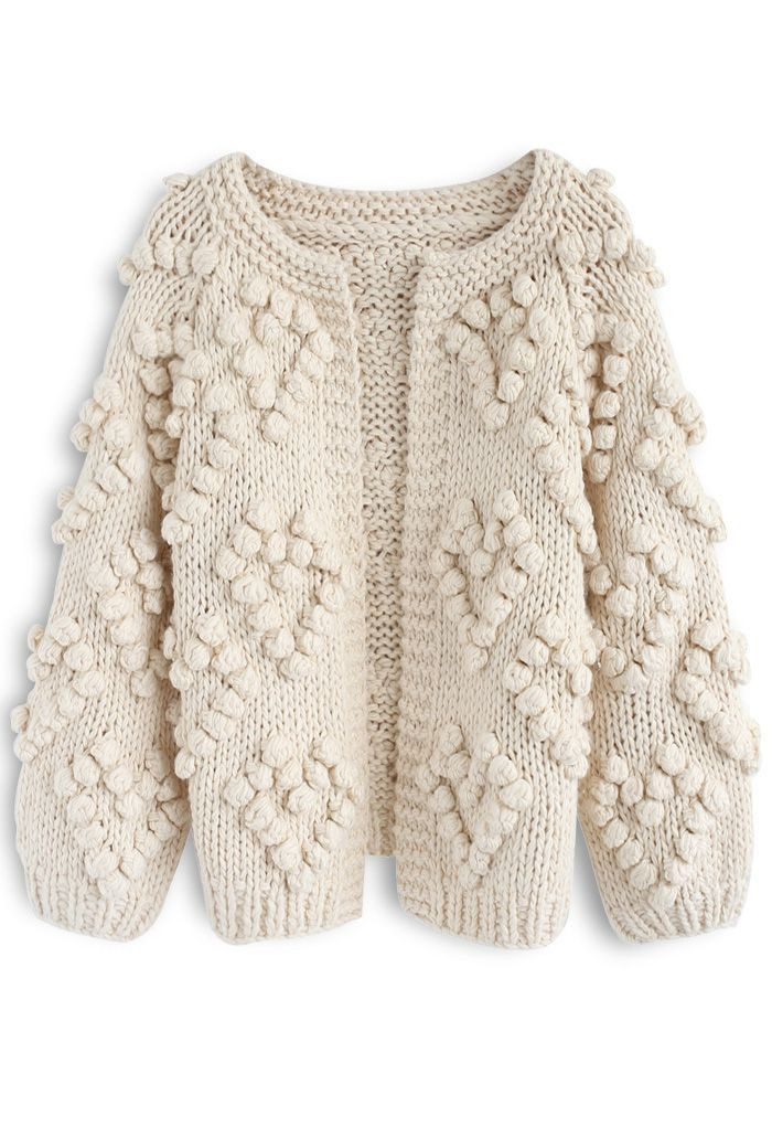 Knit Your Love Cardigan in Ivory for Cozy Everyday Wear & Lazy Weekend Lounging | Chicwish