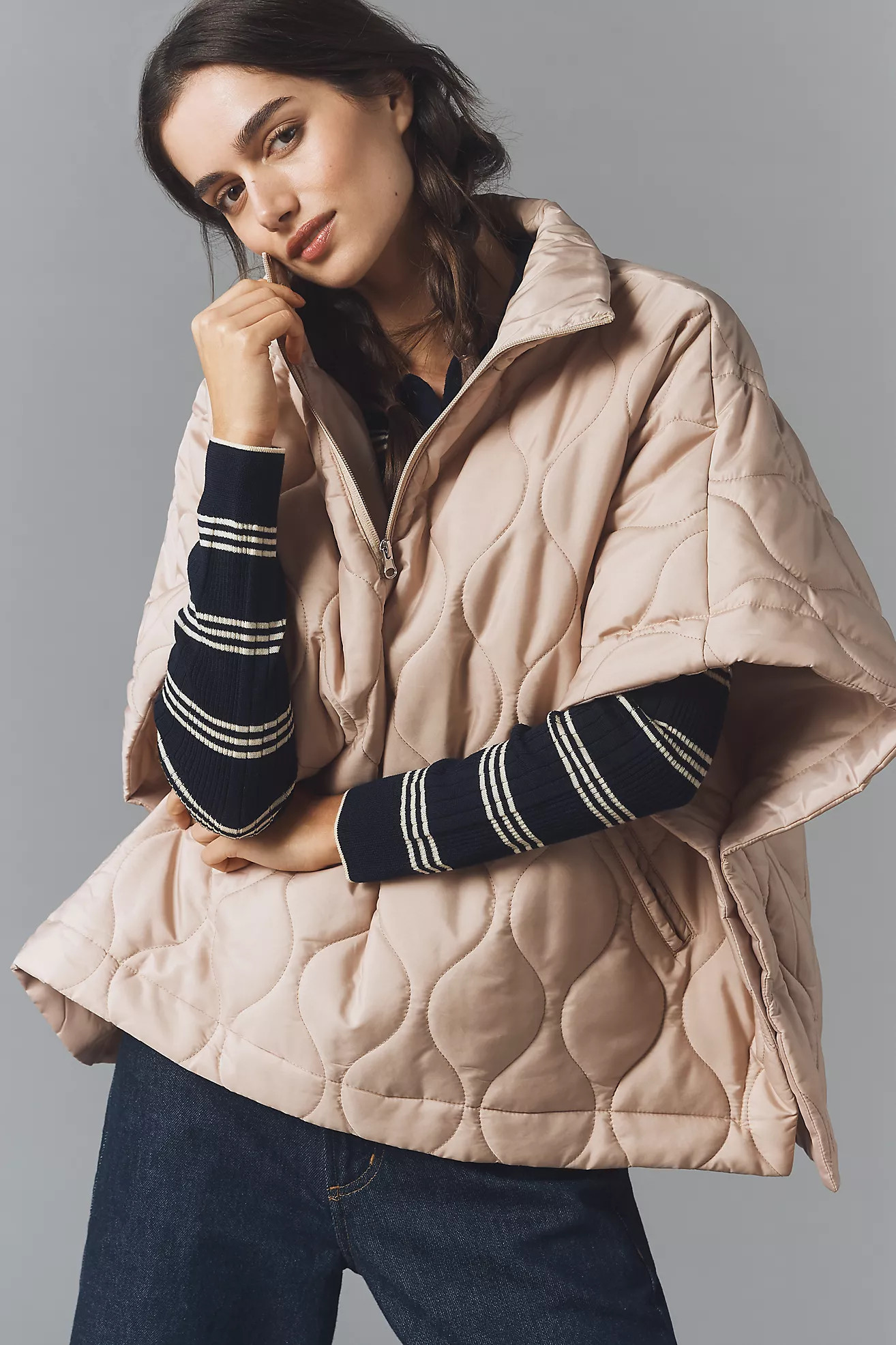Quilted Puffer Poncho Jacket | Anthropologie (US)