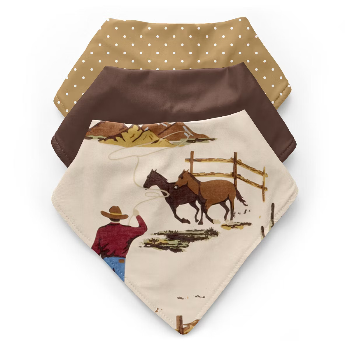Sweet Jojo Designs Boy Fabric Baby Bibs Wild West Collection 3pc | Target