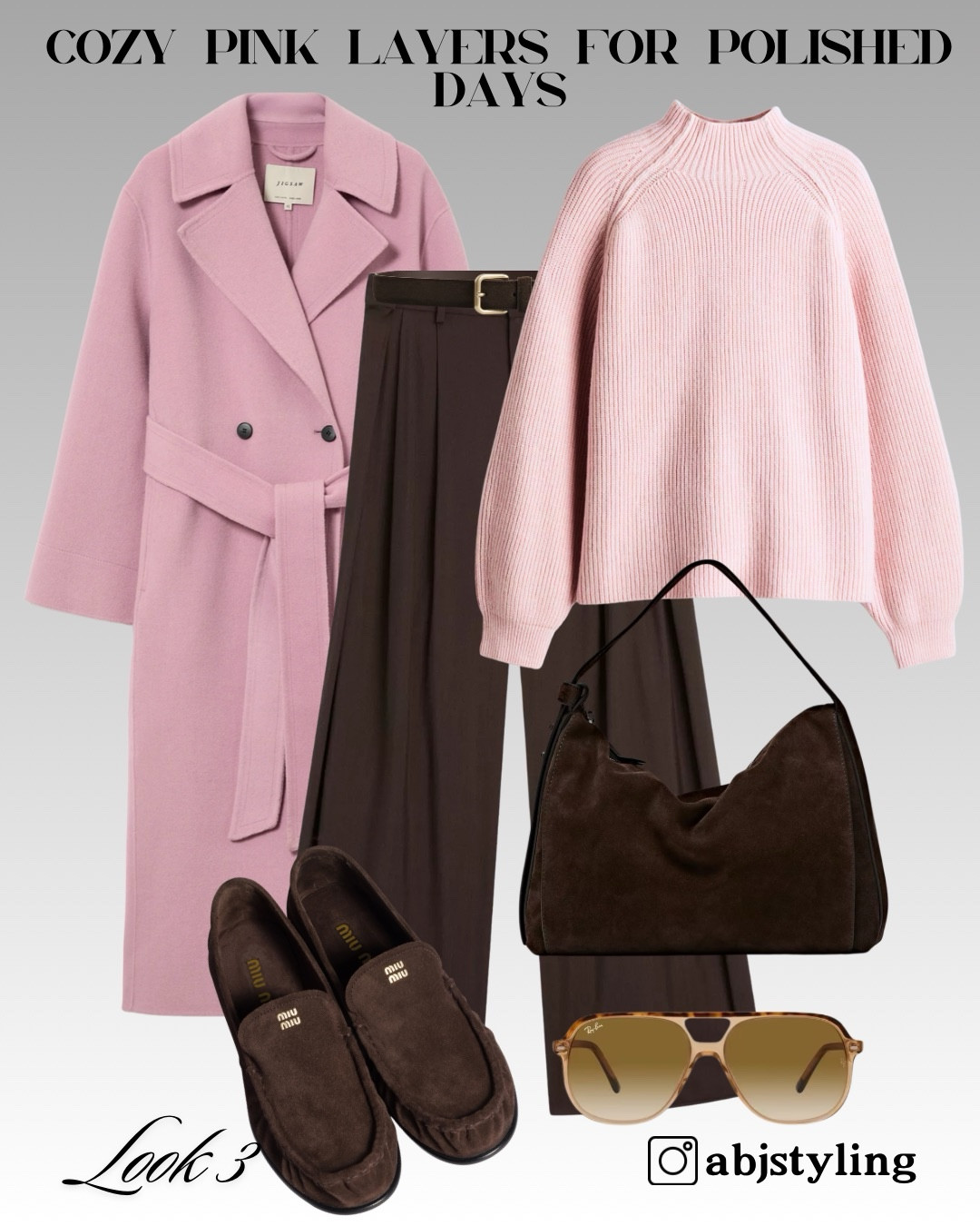 Caption:
Cozy chic done right — oversized pink knits meet chocolate brown trousers for a soft yet grounded fall look. Perfect for transitional weather.

Styling Tip:
When wearing lighter colors on top, ground your look with rich, earthy tones on the bottom for balance and warmth.

#LTKstyletip #LTKautumn #LTKuk