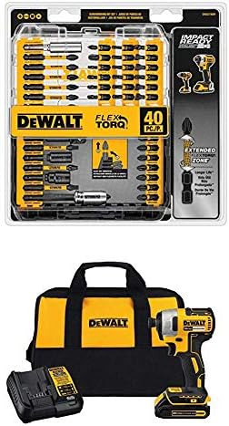 DEWALT DWA2T40IR IMPACT READY FlexTorq Screw Driving Set, 40-Piece and DEWALT DCF787C1 Cordless I... | Amazon (US)