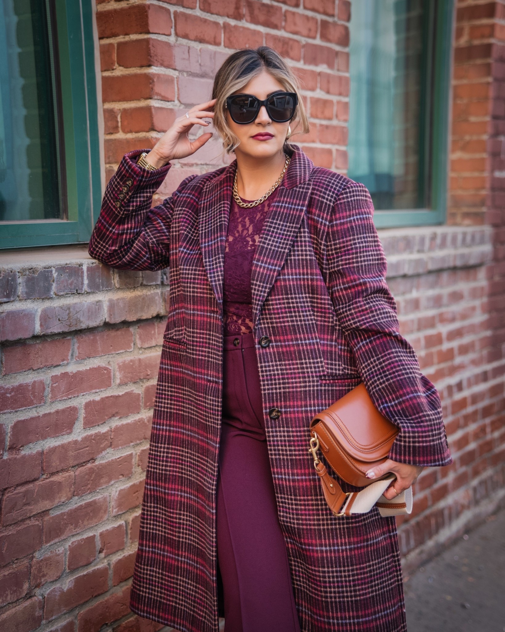 Fall workwear - burgundy pants and trench coat #falloutfits #officeoutfit #falloutfit 

#LTKSeasonal #LTKMidsize #LTKWorkwear