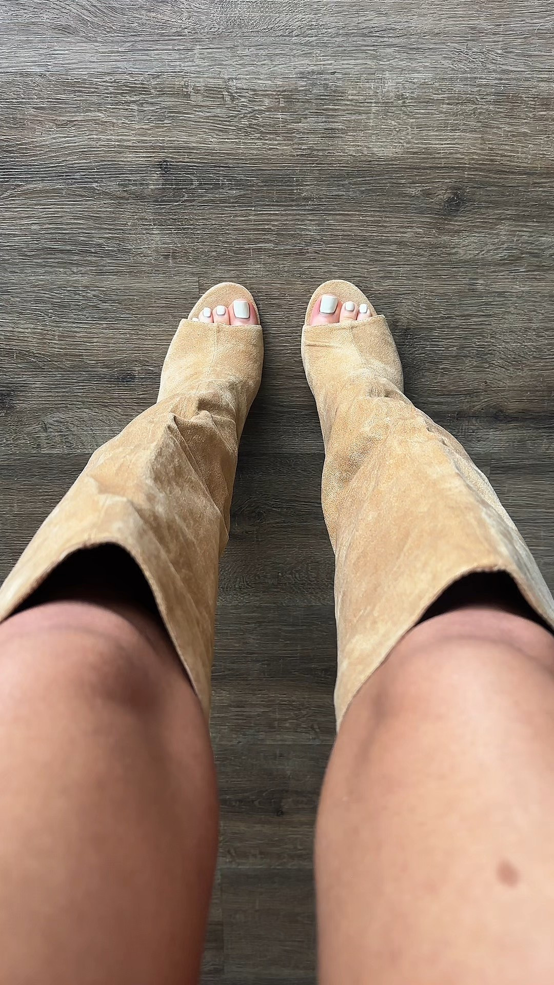 For my chic, comfy girlies who love effortless style. These nude wedge boots are so comfortable and crazy easy to walk in. I sized up a half-size (wearing a 9 US women) and the fit is perfect—super easy to slip on and off. They’re the kind of boot you can dress up or down: pair them with an oversized sweater dress, a long trench and leggings, denim shorts with a cozy knit, or a ribbed midi dress for that soft-lux vibe. 

#LTKFindsUnder100