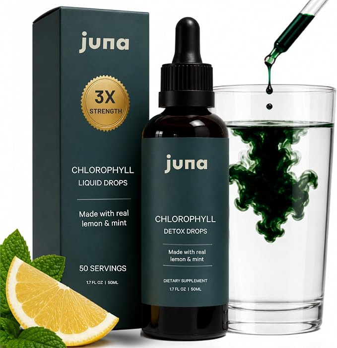 Juna Liquid Chlorophyll Drops – Daily Detox, Cellular Vitality, Internal Deodorizer | 3X Streng... | Amazon (US)