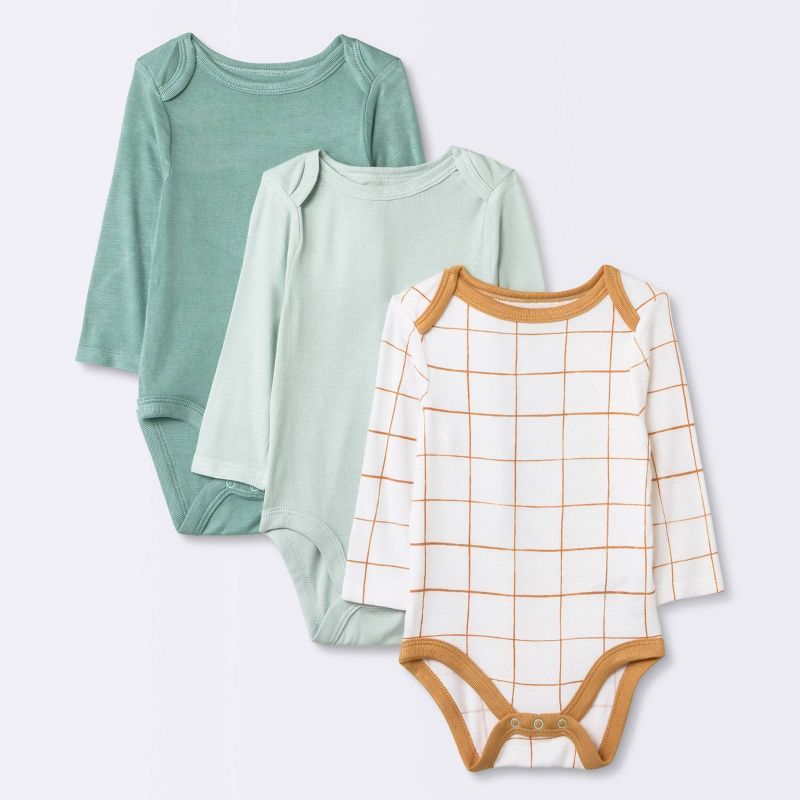 Baby 3pk Modal Bodysuit - Cloud Island™ Mint Green | Target