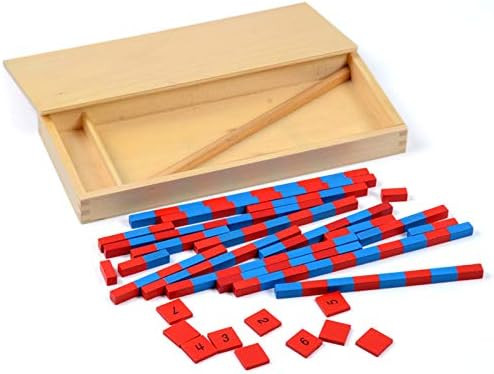 Kghios Montessori Small Numerical Rods with Number Tiles Montessori Math Toys Materials for Toddl... | Amazon (US)