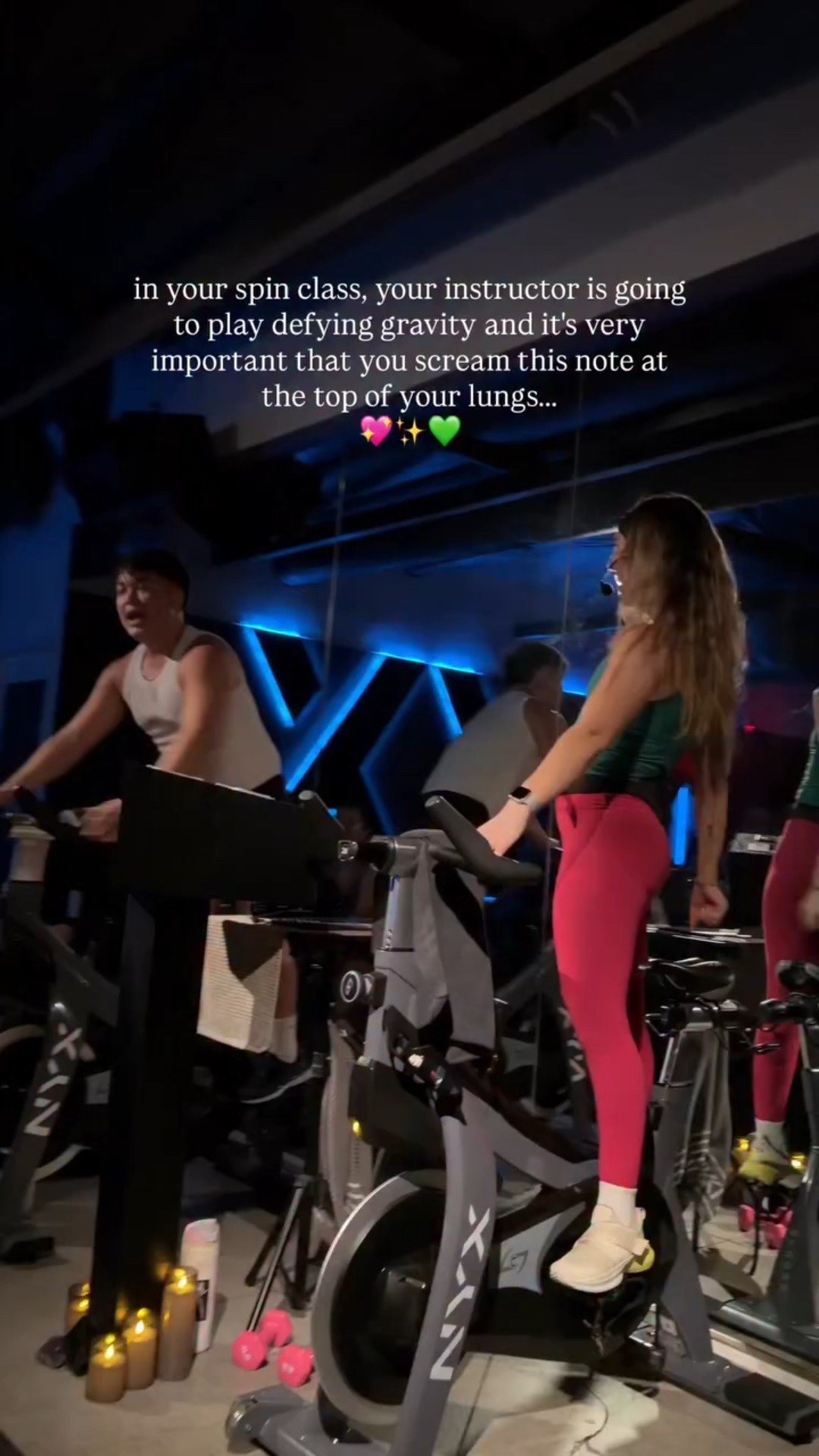 The most unreal round of applause I've ever heard in my class before LOLOLOL!!! IT IS VERY IMPORTANT THAT YOU SCREAM DEFYING GRAVITY AT THE TOP OF YOUR LUNGS💖✨💚

#nyxcycle #spinclass #indoorcycling #spininstructor #cardioworkout #fitnessmotivation #scottsdaleaz #scottsdalefitness #groupfitness #defyinggravity #wicked #arianagrande #rhythmcycling #choreography