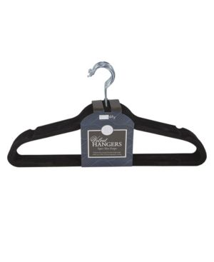 Simplify 10 Super Slim Velvet Huggable Hangers in Black | Macys (US)