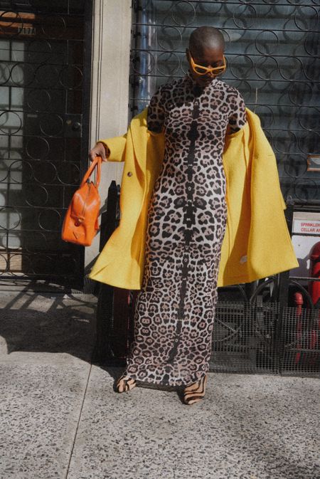 Long sleeve turtleneck leopard print dress! Loved this as the focus of this NYFW look  

#LTKfindsunder100